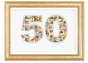 50 collage photo cadeau noces d or blanc