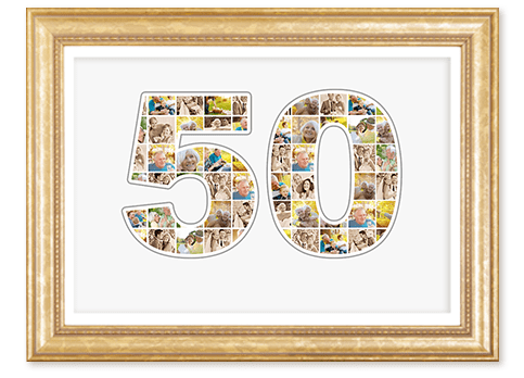 50 collage photo cadeau noces d or blanc