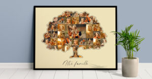arbre de la famille collage photo poster