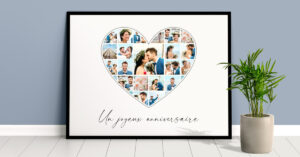 coeur collage beaucoup images mariage poster