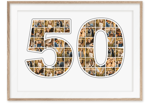collage photo 50 anniversaire blanc