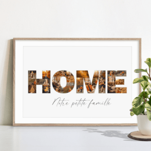 home collage lettres