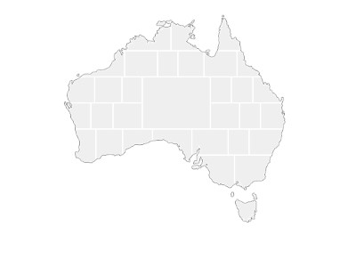 Modèles de collage en forme de carte d'Australie