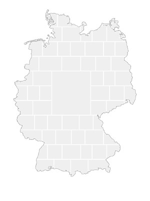 Modèles de collage en forme de carte d'Allemagne