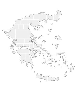Modèles de collage en forme de carte de Grèce