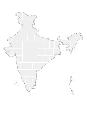 Modèles de collage en forme de carte d'Inde