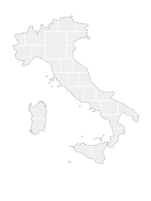 Modèles de collage en forme de carte d'Italie