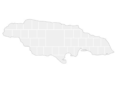 Modèles de collage en forme de carte de Jamaïque