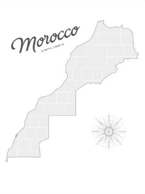 Modèles de collage en forme de carte du Maroc