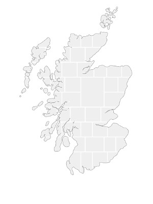 Modèles de collage en forme de carte d'Écosse