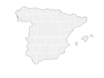 Modèles de collage en forme de carte d'Espagne