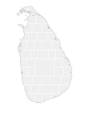 Modèles de collage en forme de carte du Sri Lanka
