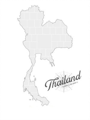 Modèles de collage en forme de carte de Thaïlande