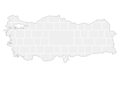 Modèles de collage en forme de carte de Turquie