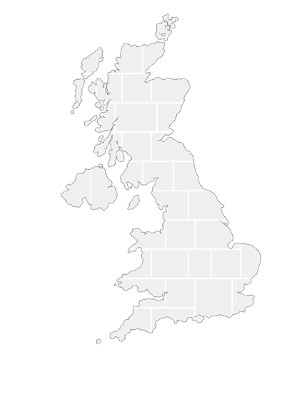 Modèles de collage en forme de carte du Royaume-Uni