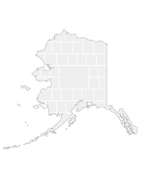 Modèles de collage en forme de carte d'Alaska
