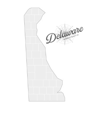 Modèles de collage en forme de carte du Delaware