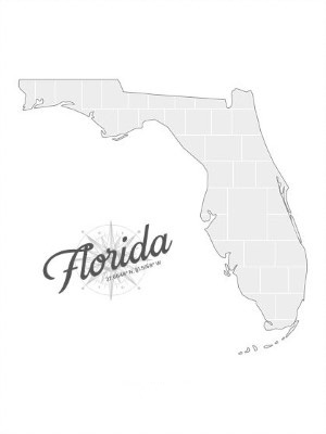 Modèles de collage en forme de carte de la Floride