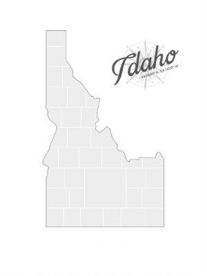 Modèles de collage en forme de carte d'Idaho