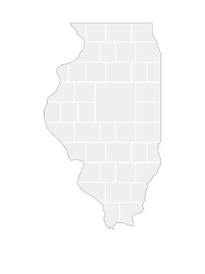 Modèles de collage en forme de carte de l'Illinois