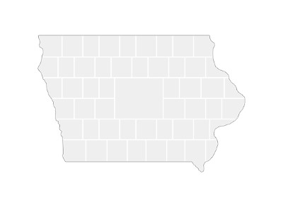 Modèles de collage en forme de carte de l'Iowa