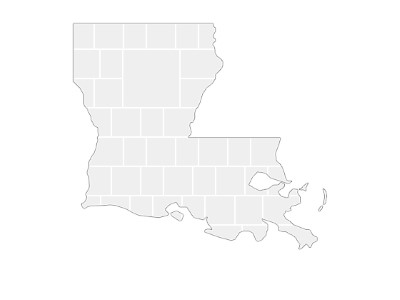 Modèles de collage en forme de carte de la Louisiane