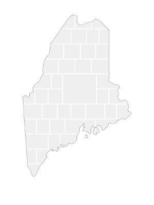 Modèles de collage en forme de carte du Maine