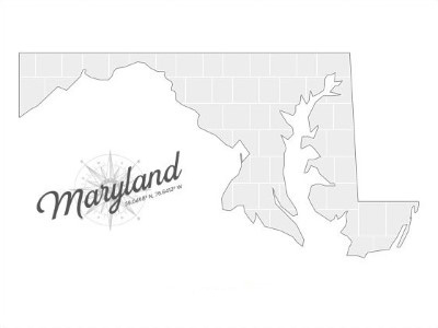 Modèles de collage en forme de carte du Maryland