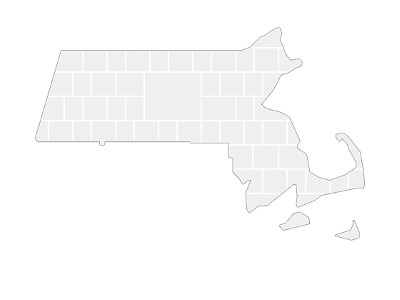 Modèles de collage en forme de carte du Massachusetts