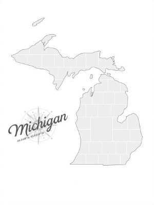 Modèles de collage en forme de carte de Michigan