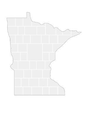Modèles de collage en forme de carte du Minnesota