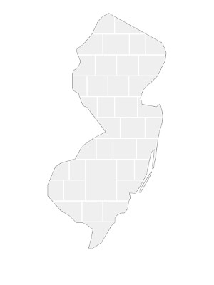 Modèles de collage en forme de carte du New Jersey