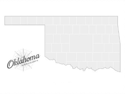 Modèles de collage en forme de carte de l'Oklahoma
