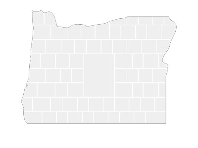 Modèles de collage en forme de carte de l'Oregon