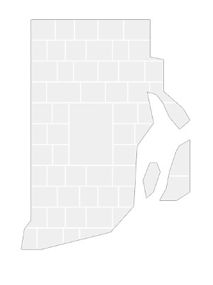 Modèles de collage en forme de carte de Rhode Island