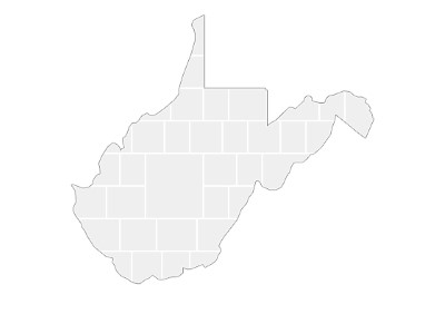 Modèles de collage en forme de carte de Virginie occidentale