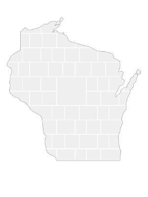 Modèles de collage en forme de carte du Wisconsin