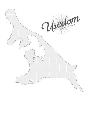 Modèles de collage en forme de carte de Usedom