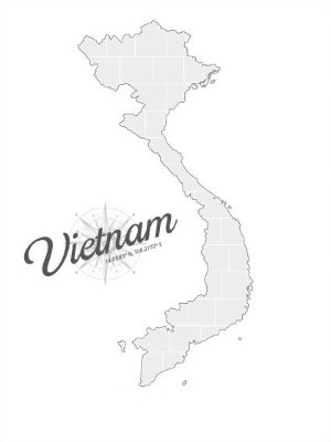 Modèles de collage en forme de carte du Viêt Nam
