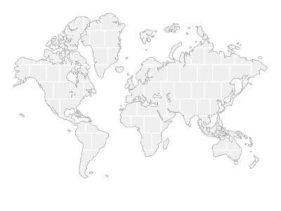 Modèles de collage en forme de carte de Monde