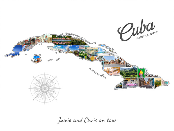 Collage Cuba rempli avec tes propres photos