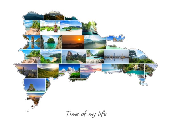 Collage République dominicaine rempli avec tes propres photos