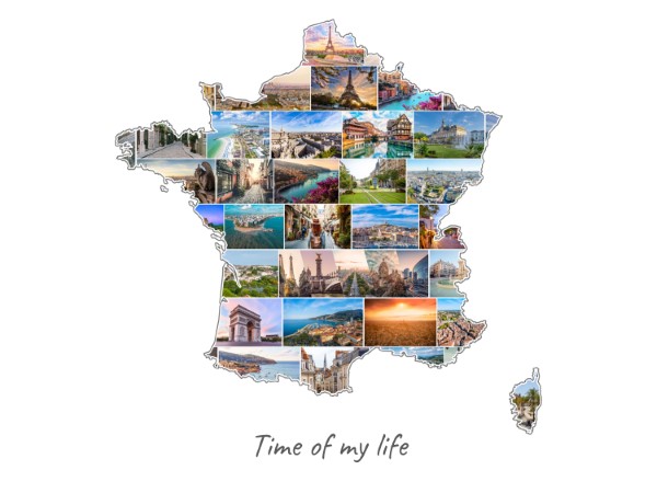 Collage France rempli avec tes propres photos