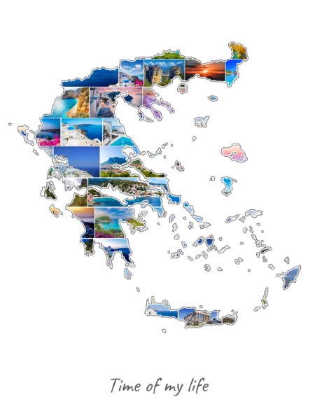 Collage Grèce rempli avec tes propres photos
