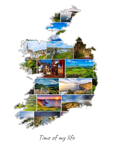 Collage Irlande rempli avec tes propres photos