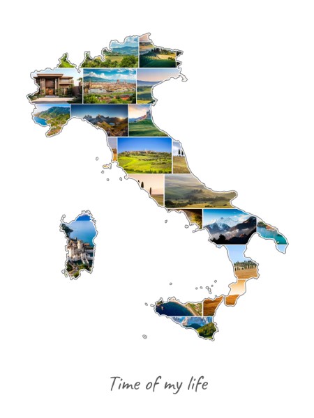 Collage Italie rempli avec tes propres photos