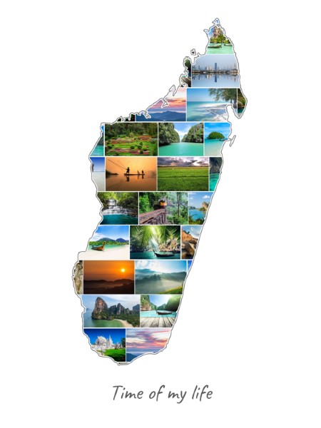 Collage Madagascar rempli avec tes propres photos