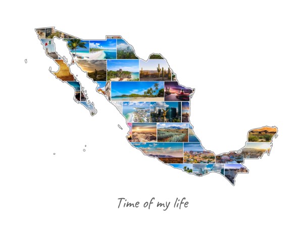 Collage Mexique rempli avec tes propres photos