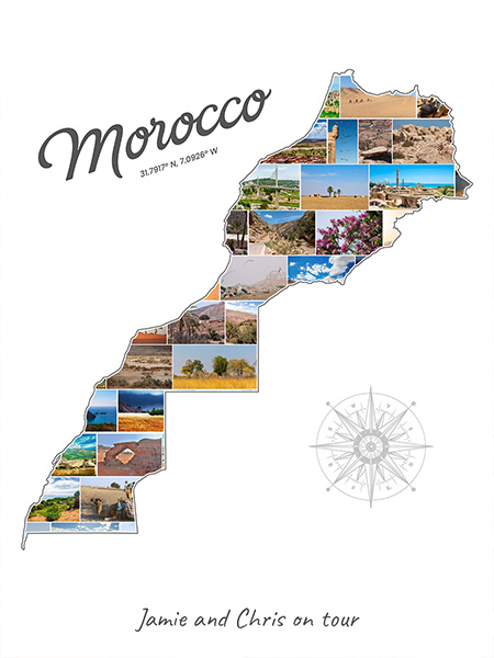 Collage Maroc rempli avec tes propres photos