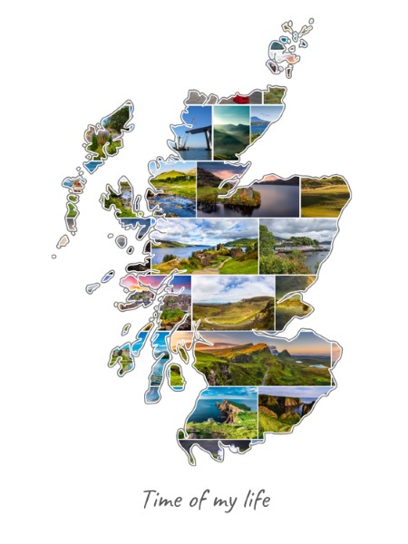 Collage Écosse rempli avec tes propres photos